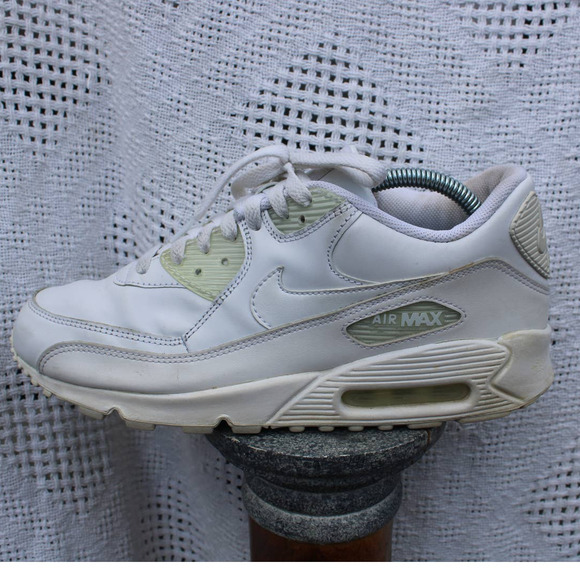 Nike Other - Nike Air Max 90 Leather Triple White 2007 Release 8.5